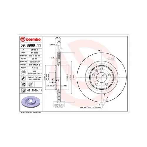 Brzdový kotúč MAGNETI MARELLI 360406127201