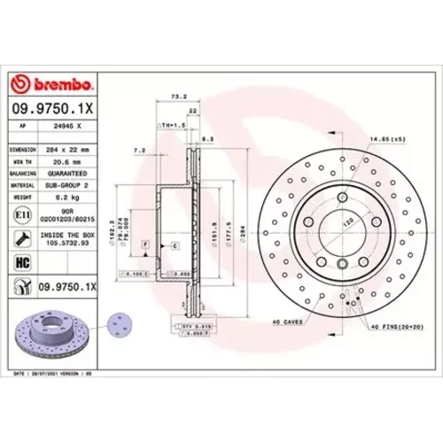 Brzdový kotúč MAGNETI MARELLI 360406174502