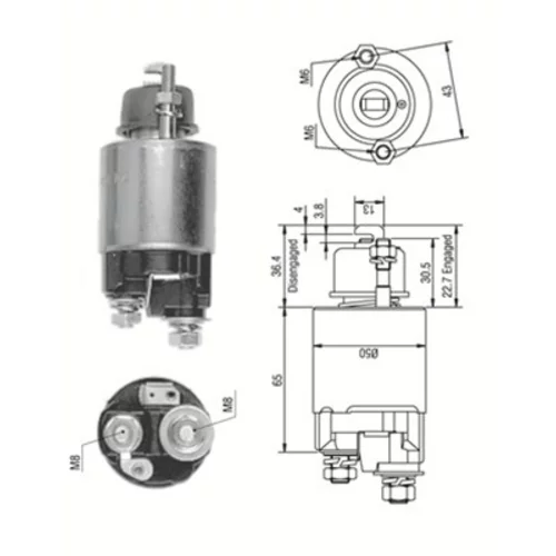 Elektromagnetický spínač pre štartér MAGNETI MARELLI 940113050231