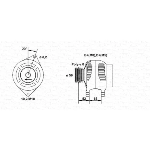 Alternátor MAGNETI MARELLI 943356568010