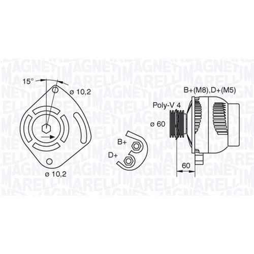 Alternátor 063321604010 (MAGNETI MARELLI)