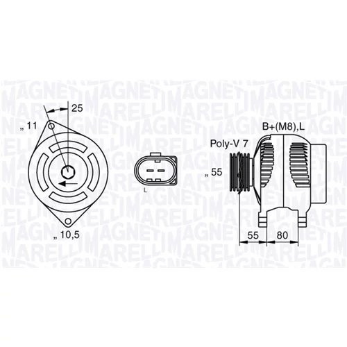 Alternátor MAGNETI MARELLI 063533250530