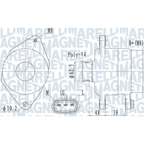 Alternátor MAGNETI MARELLI 063731517010