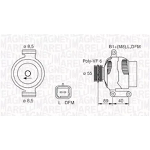 Alternátor MAGNETI MARELLI 063731544010
