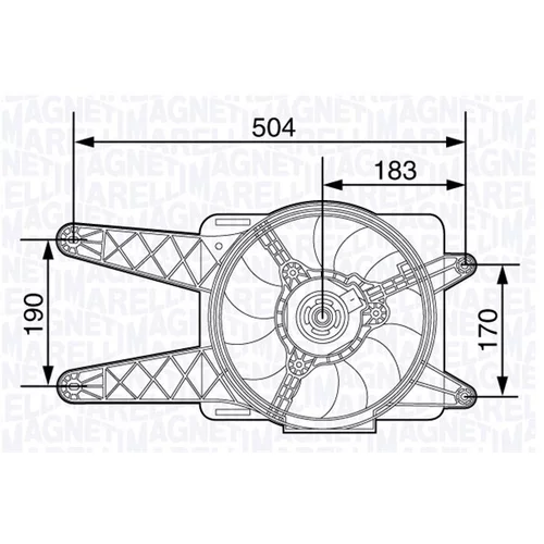 Ventilátor chladenia motora MAGNETI MARELLI 069422480010