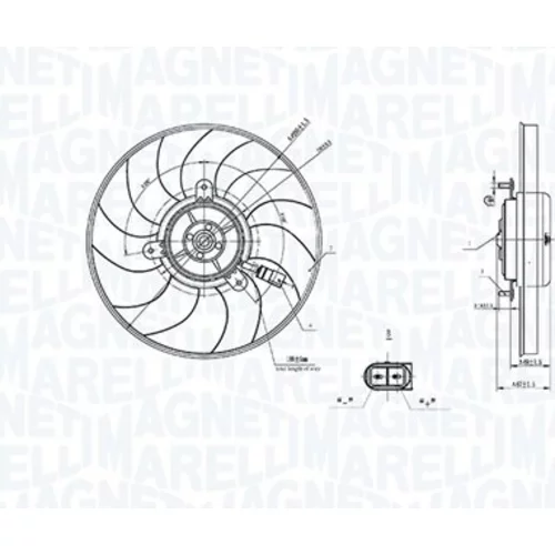 Ventilátor chladenia motora MAGNETI MARELLI 069422909010