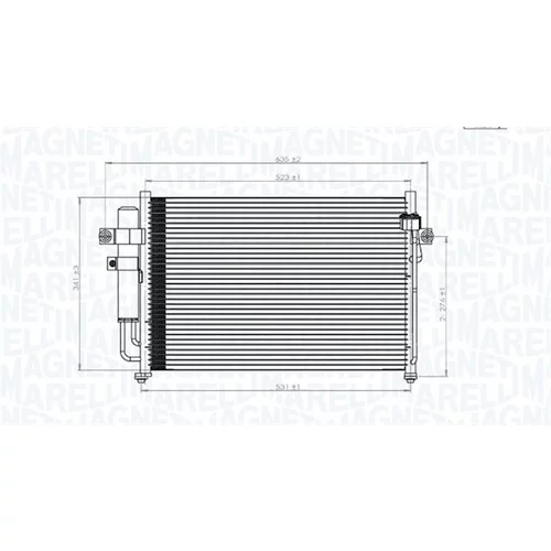 Kondenzátor klimatizácie MAGNETI MARELLI 350203846000