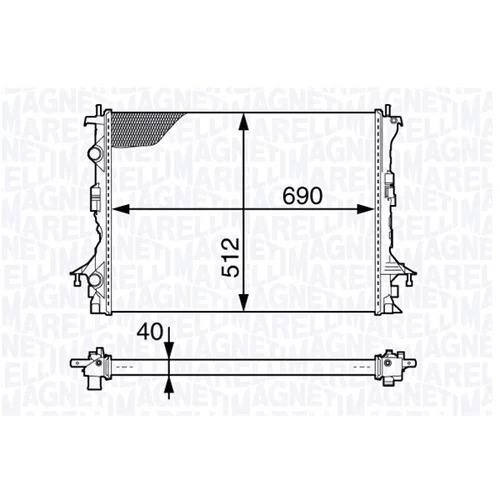 Chladič motora MAGNETI MARELLI 350213140100