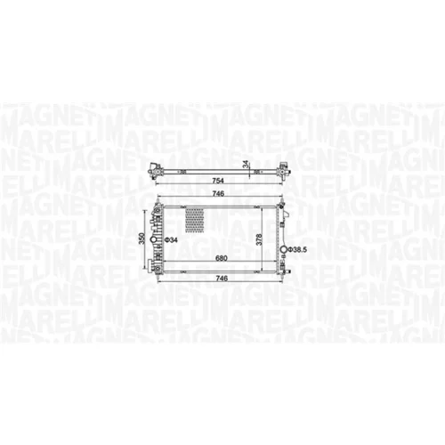 Chladič motora MAGNETI MARELLI 350213152300