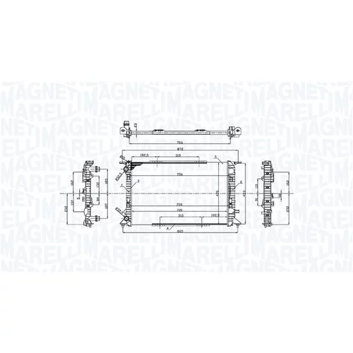 Chladič motora MAGNETI MARELLI 350213220100