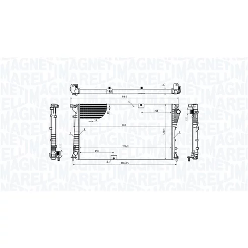 Chladič motora MAGNETI MARELLI 350213221100