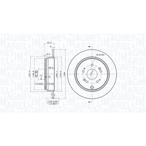 Brzdový kotúč MAGNETI MARELLI 360406066601