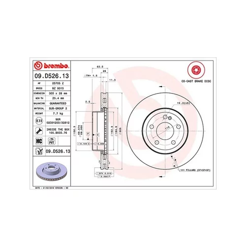 Brzdový kotúč MAGNETI MARELLI 360406133304