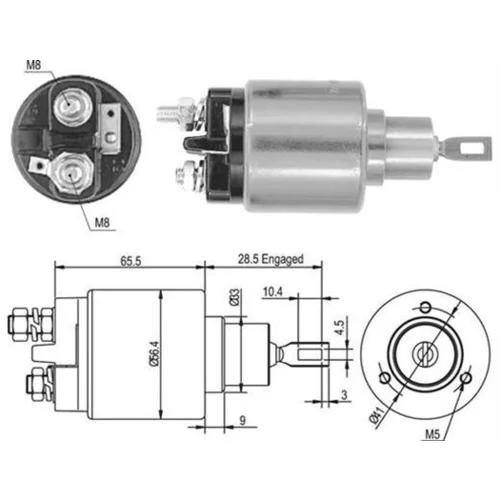 Elektromagnetický spínač pre štartér MAGNETI MARELLI 940113050435