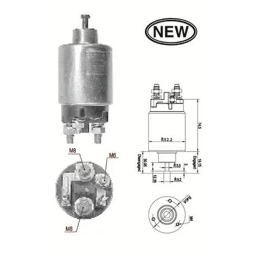 Elektromagnetický spínač pre štartér MAGNETI MARELLI 940113050548