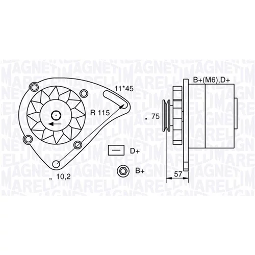 Alternátor MAGNETI MARELLI 063321000010