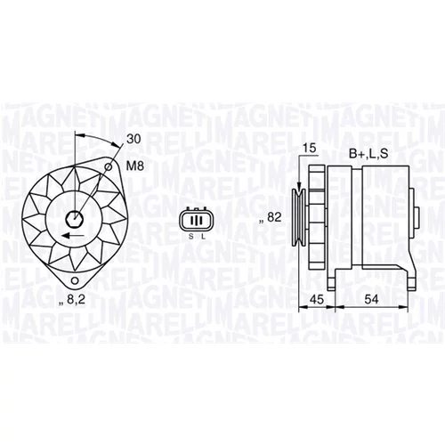 Alternátor MAGNETI MARELLI 063532605010