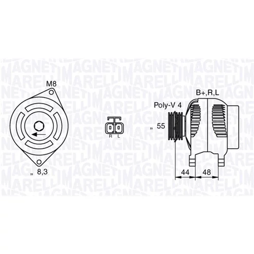 Alternátor MAGNETI MARELLI 063532628010
