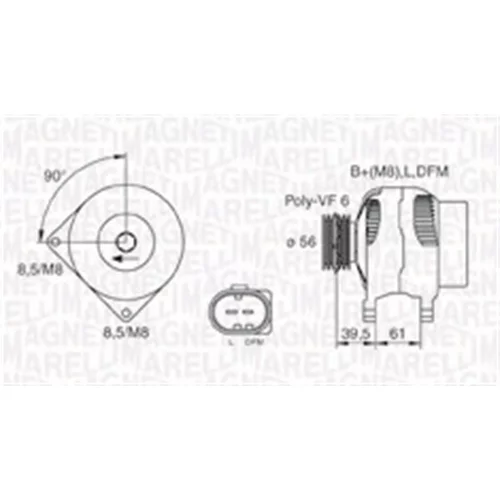 Alternátor MAGNETI MARELLI 063731394010