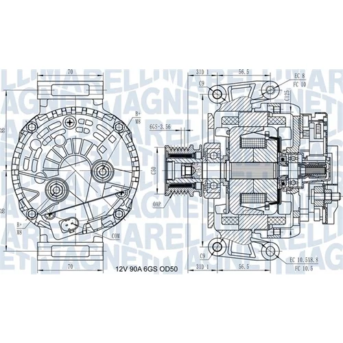 Alternátor MAGNETI MARELLI 063731439210