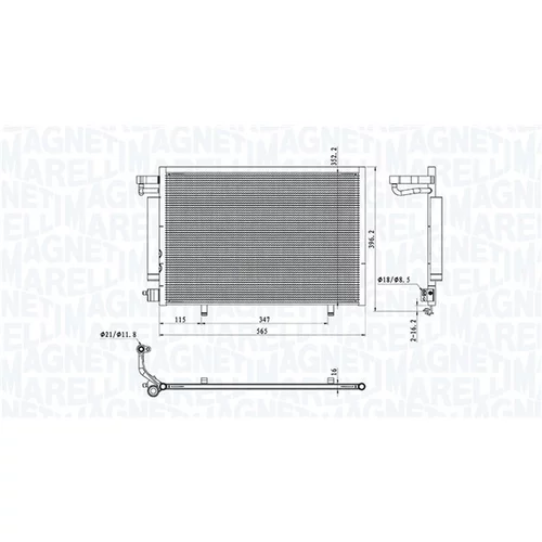 Kondenzátor klimatizácie MAGNETI MARELLI 350203106400
