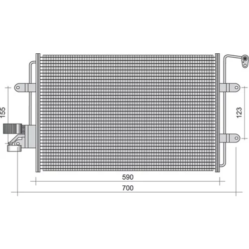 Kondenzátor klimatizácie 350203272000 (MAGNETI MARELLI)