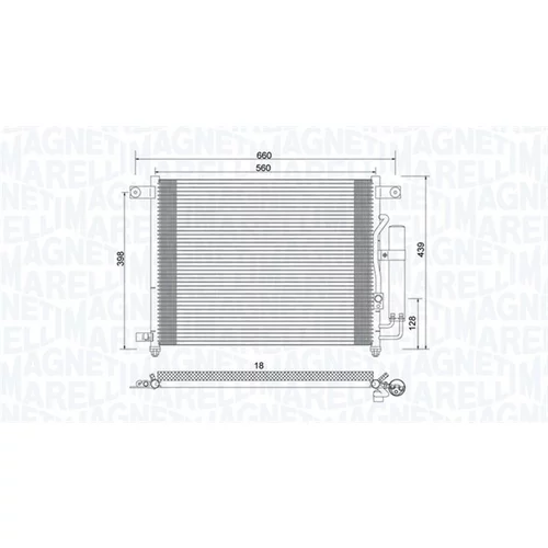 Kondenzátor klimatizácie 350203943000 (MAGNETI MARELLI) - obr. 1