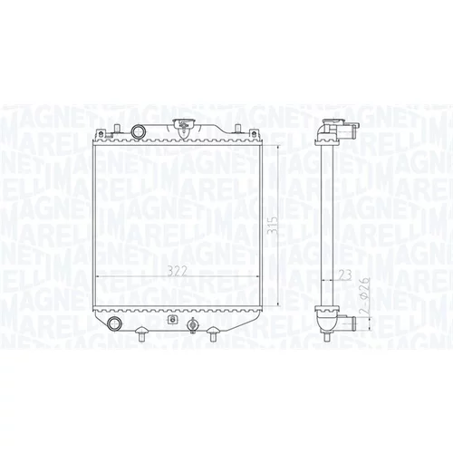 Chladič motora MAGNETI MARELLI 350213180300