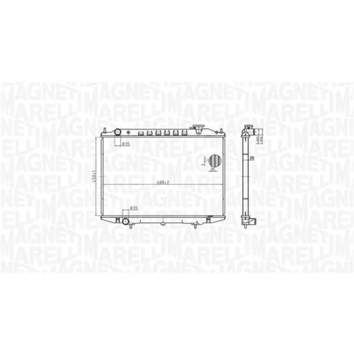 Chladič motora MAGNETI MARELLI 350213183500