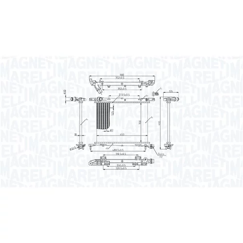 Chladič motora MAGNETI MARELLI 350213222200