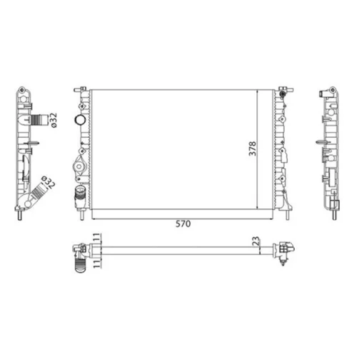 Chladič motora MAGNETI MARELLI 350213263003