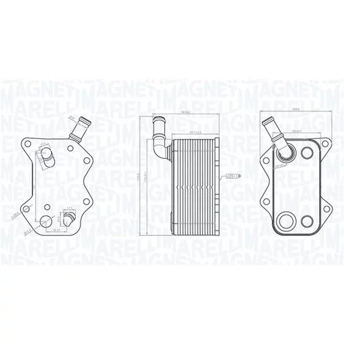 Chladič motorového oleja 350300004600 (MAGNETI MARELLI)