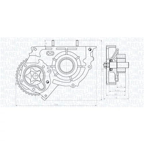 Olejové čerpadlo 351516000004 (MAGNETI MARELLI) - obr. 1