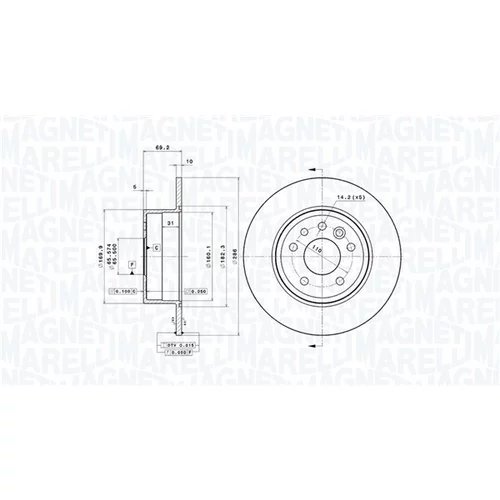 Brzdový kotúč MAGNETI MARELLI 360406038501