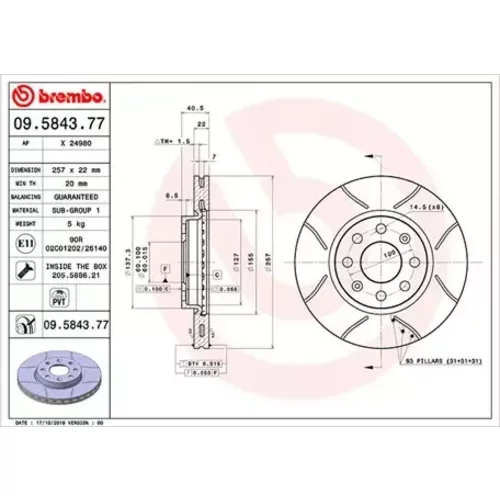 Brzdový kotúč MAGNETI MARELLI 360406099605