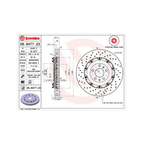 Brzdový kotúč MAGNETI MARELLI 360406128803
