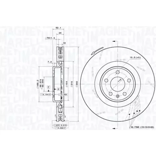Brzdový kotúč MAGNETI MARELLI 360406190401