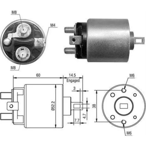 Elektromagnetický spínač pre štartér MAGNETI MARELLI 940113050023