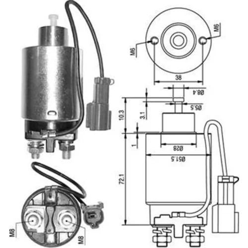 Elektromagnetický spínač pre štartér MAGNETI MARELLI 940113050285