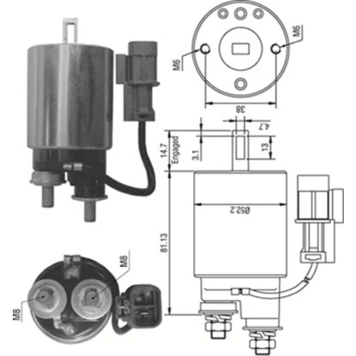 Elektromagnetický spínač pre štartér 940113050381 (MAGNETI MARELLI)