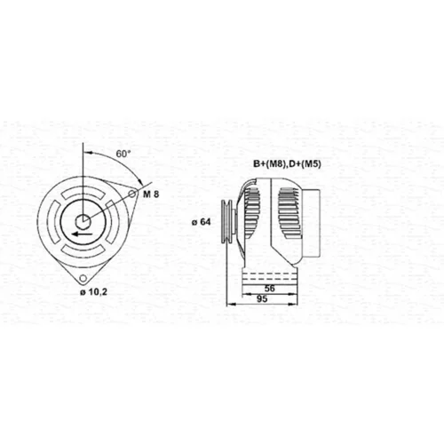 Alternátor MAGNETI MARELLI 943356566010