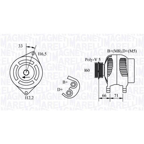 Alternátor MAGNETI MARELLI 063321328010