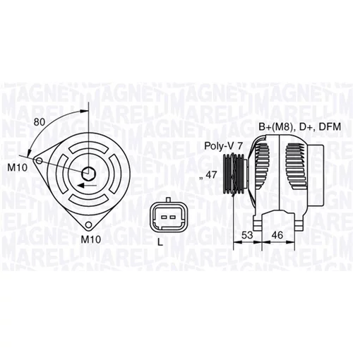 Alternátor MAGNETI MARELLI 063341734010