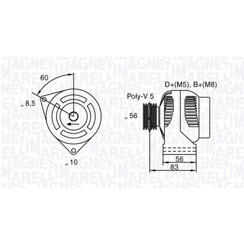 Alternátor MAGNETI MARELLI 063341740010