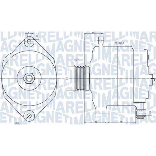 Alternátor 063731343010 (MAGNETI MARELLI)