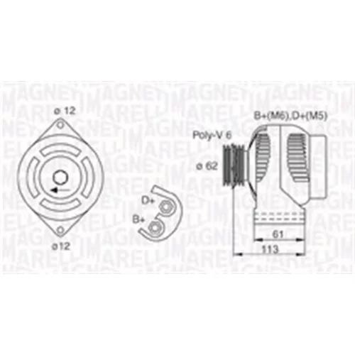 Alternátor MAGNETI MARELLI 063731885010