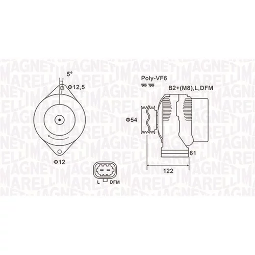 Alternátor MAGNETI MARELLI 063731994010