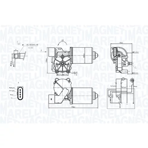 Motor stieračov MAGNETI MARELLI 064370300010