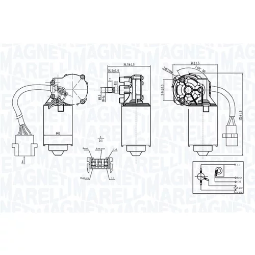 Motor stieračov MAGNETI MARELLI 064370800010