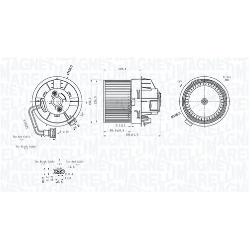 Vnútorný ventilátor 069412247010 (MAGNETI MARELLI) - obr. 1